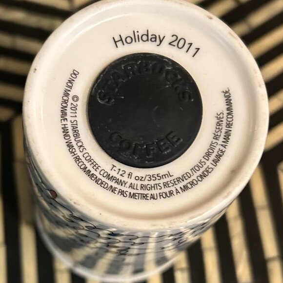 Starbucks - "falalala" - Holiday 2011 12 oz. Covered Ceramic Tumbler - Picture 6 of 6